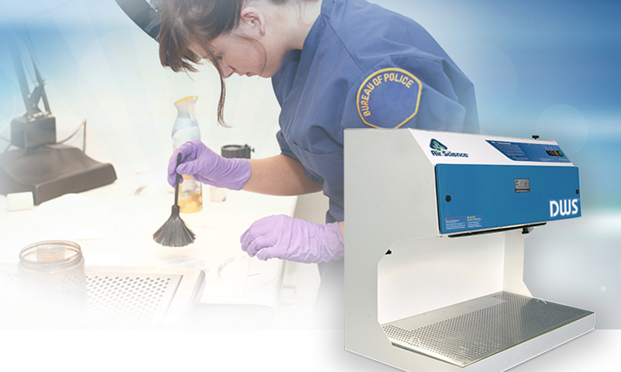 Fingerprint Powder Hood Improves Evidence Processing Safety